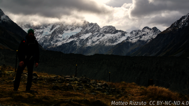 Hiking at the feet of Aoraki - Mount Cook, in New Zealand's Southern Island in May 2019